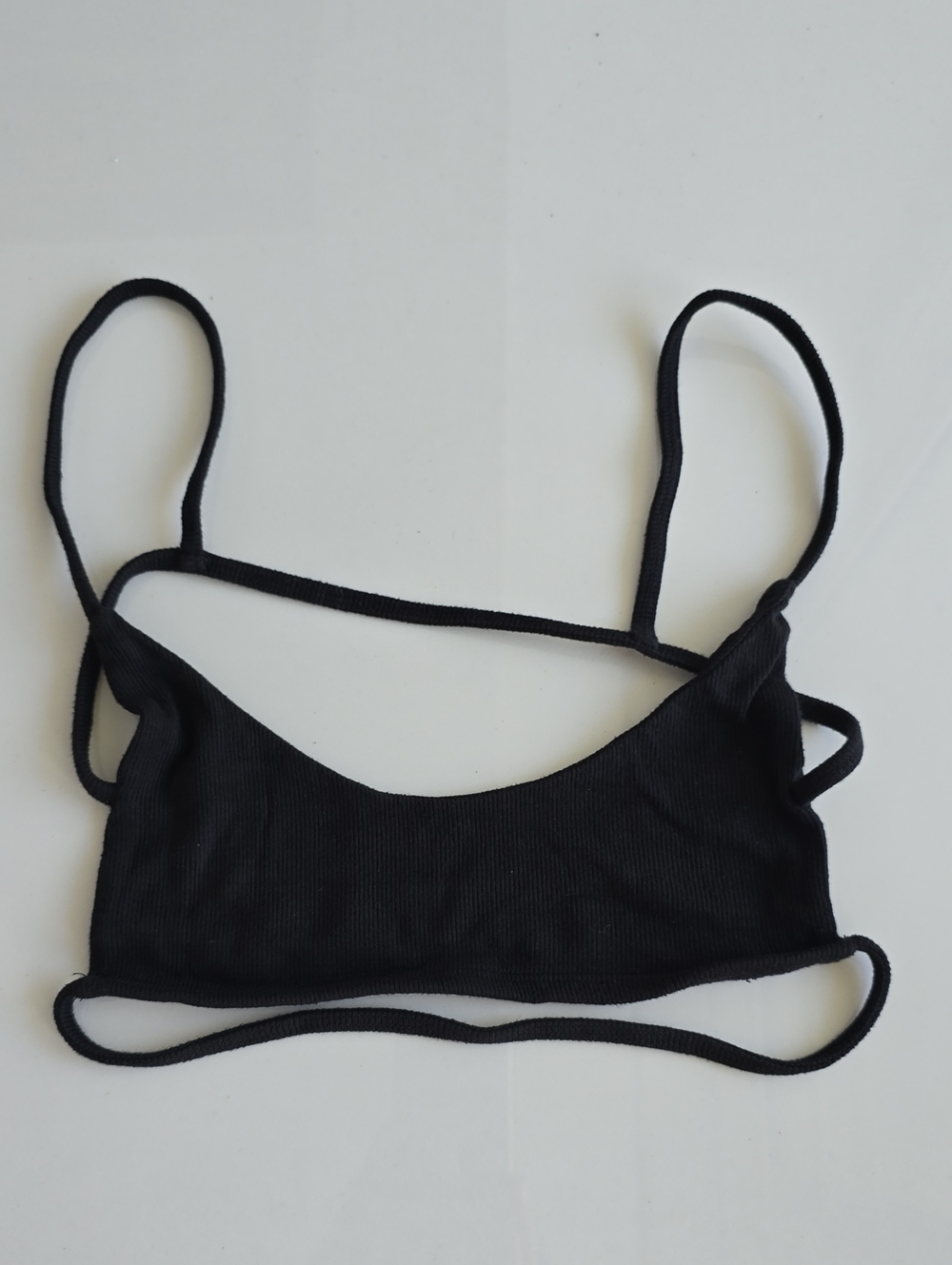 Joah Brown Cage Bra - Black Ribbed - S/M - Picture 6 of 7
